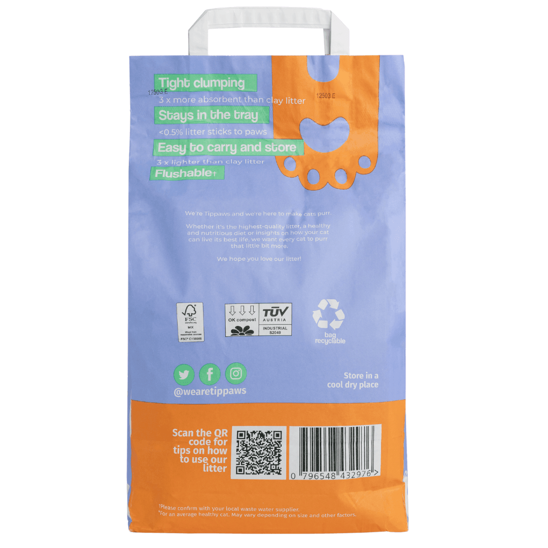 Tippaws long lasting clumping cat litter
